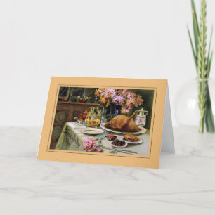 Vintager Erntedank Feiertagskarte