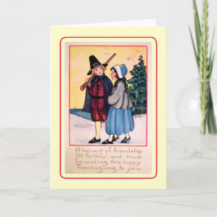 Vintager Erntedank Feiertagskarte