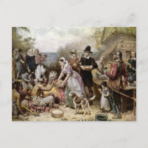 Vintager Erntedank Feiertagspostkarte