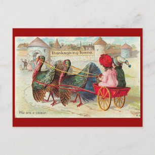 Vintager Erntedank Feiertagspostkarte