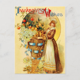 Vintager Erntedank Feiertagspostkarte