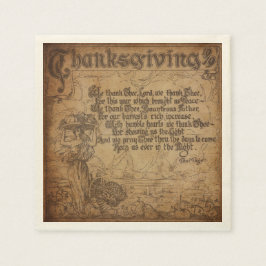 Vintager Erntedank Gebet Serviette