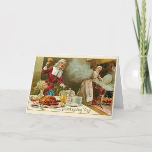 Vintager Erntedank Grußkarte Feiertagskarte