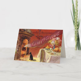 Vintager Erntedank Grußkarte Feiertagskarte