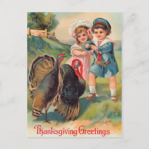 Vintager Erntedank Grußkarten Postkarte
