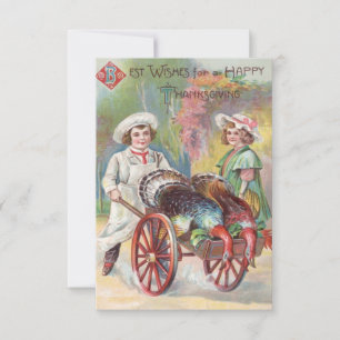 Vintager Erntedank Karte
