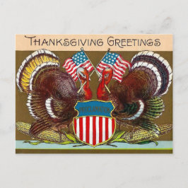 Vintager Erntedank Patriotische Postkarte