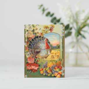 Vintager Erntedank Postkarte