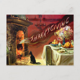 Vintager Erntedank Postkarte