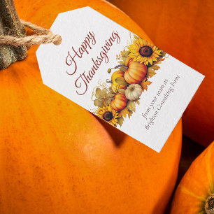Vintager Erntedank Pumpkins Custom Company Party Geschenkanhänger