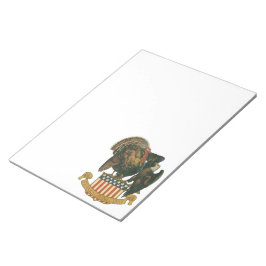 Vintager Erntedank Türkei, Adler, amerikanische Fl Notizblock