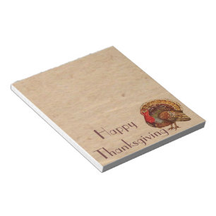 Vintager Erntedank Türkei Notepad Notizblock