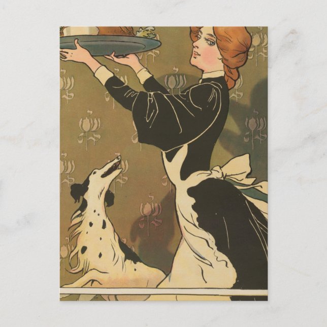 Vintager Erntedank Viktorianisch Türkei Feiertagspostkarte (Vorderseite)