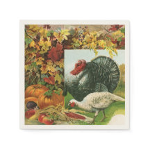 Vintager Erntedank, wilde Truthühner Herbstfarben