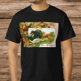 Vintager Erntedank, wilde Truthühner Herbstfarben T-Shirt
