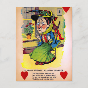 Vintager Essig-Valentinstag Postkarte