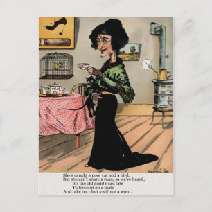 Vintager Essig-Valentinstag Postkarte