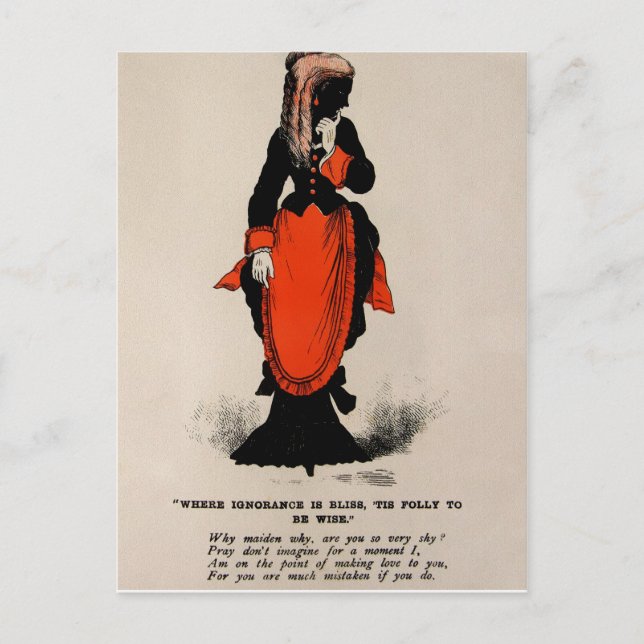 Vintager Essig-Valentinstag Postkarte (Vorderseite)