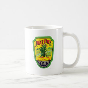 Vintager Essiggurken-Nahrungsmittel-Aufkleber Kaffeetasse