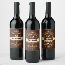 Vintager Etikettstil Weinetikett