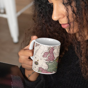 Vintager Europa-Plan Kaffeetasse