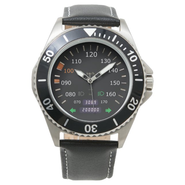 Vintager europäischer Geschwindigkeitsmesser Armbanduhr (Vorderseite)