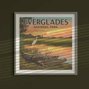 Vintager Everglades-Nationalpark Poster