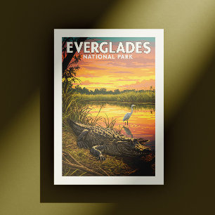 Vintager Everglades-Nationalpark Postkarte