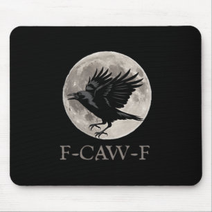Vintager F-caw-f Funny Raven Gothic Crow Black Bir Mousepad