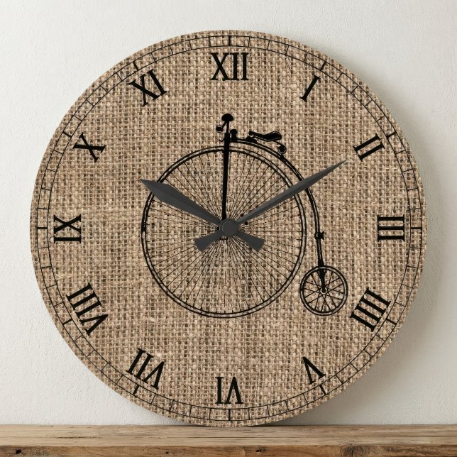 Vintager Fahrradfahrer Große Wanduhr (Von Creator hochgeladen)