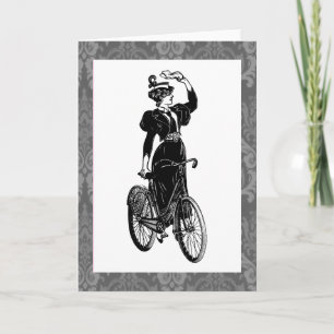 Vintager Fahrradfahrer Karte