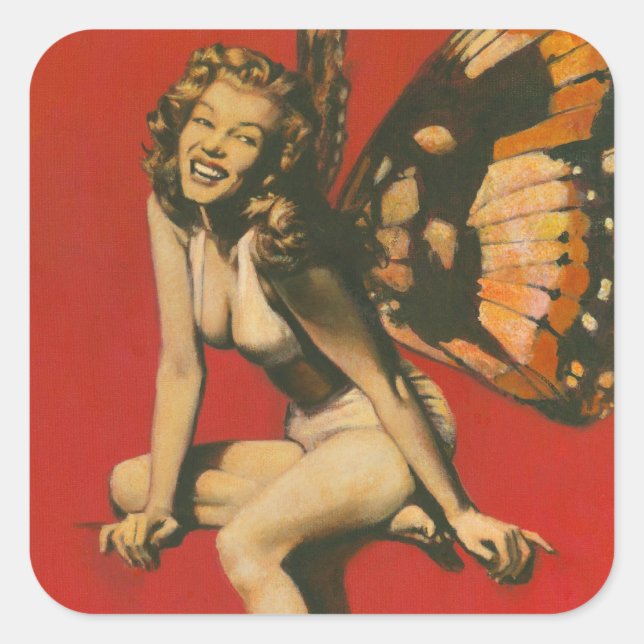 Vintager Fairy Sticker (Vorderseite)