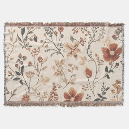 Vintager Fall Blumenmuster auf Creme Rustikaler He Decke