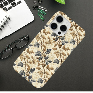 Vintager Fall Oak Leaf   Elegantes Blau und Gold Case-Mate iPhone Hülle
