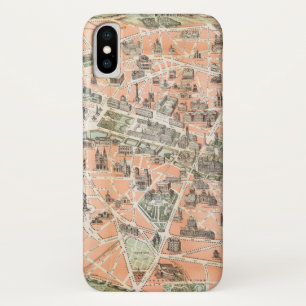 Vintager Fall Paris Map iPhone X Case-Mate iPhone Hülle