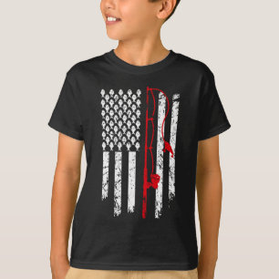 Vintager Fang amerikanischer Flagge T-Shirt