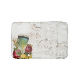 Vintager Federbouquet Badematte