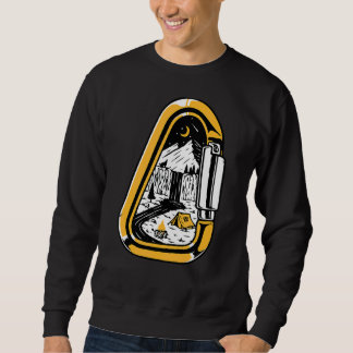 Vintager Felsen Klettersteig Bergsee-Zauber Sweatshirt