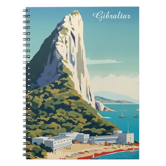 Vintager Felsen von Gibraltar Notizblock (Vorderseite)