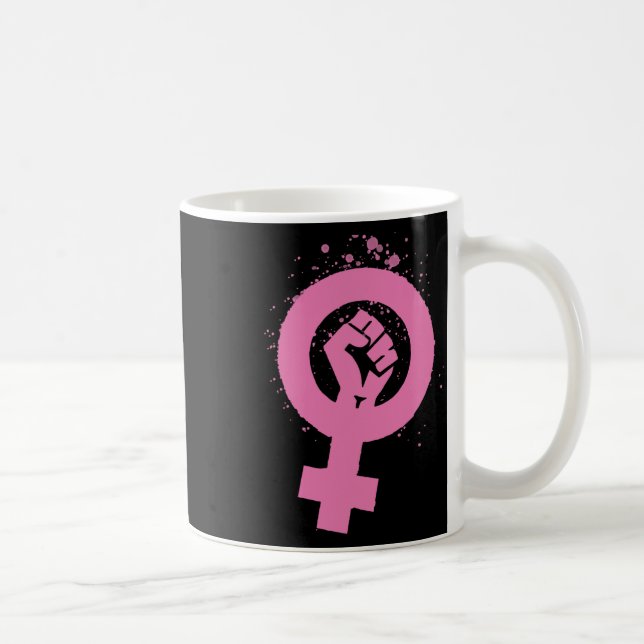 Vintager Feminismus Symboldesign Kaffeetasse (Rechts)