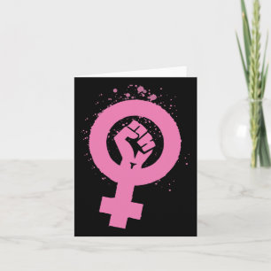 Vintager Feminismus Symboldesign Karte