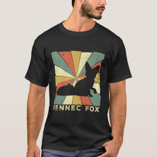 Vintager Fennec Fox Lover Retro Style Tier T-Shirt