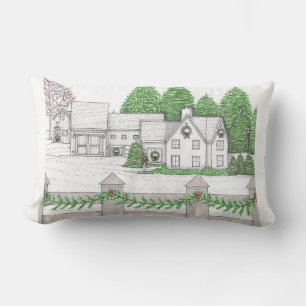 Vintager Ferienbauernhof und Stallkissen Lendenkissen
