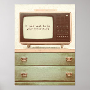 Vintager Fernsehstern Poster