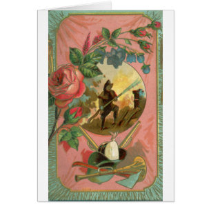 Vintager Feuerwehrabdeckung der 1880er Jahre