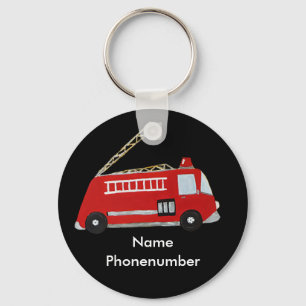 Vintager Feuerwehrwagen für Kinder Schlüsselanhänger