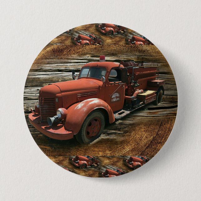 Vintager Feuerzug Button (Vorderseite)