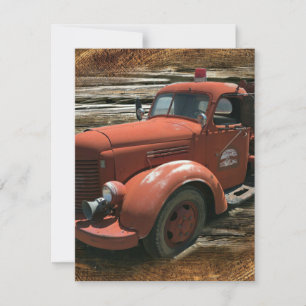 Vintager Feuerzug RSVP Karte