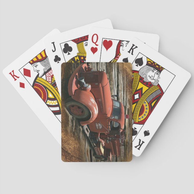 Vintager Feuerzug Spielkarten (Rückseite)