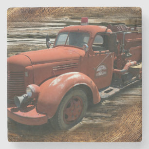 Vintager Feuerzug Steinuntersetzer
